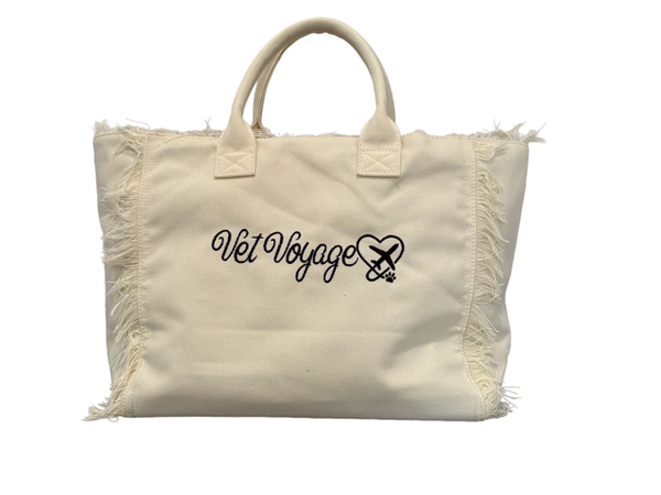 Tassel Tote Bag – Beige