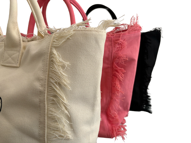 Tassel Tote Bag – Beige