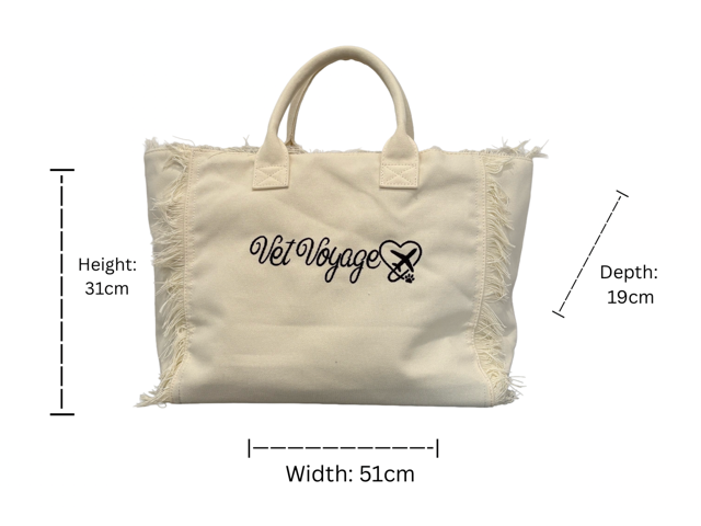 Tassel Tote Bag – Beige