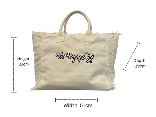 Tassel Tote Bag – Beige