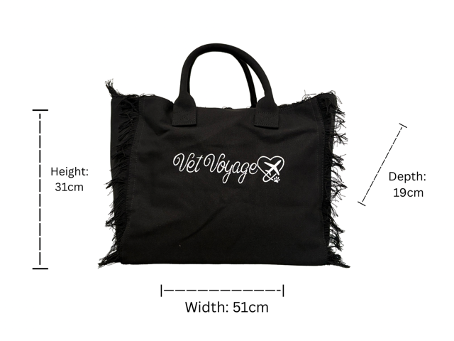 Tassel Tote Bag – Black