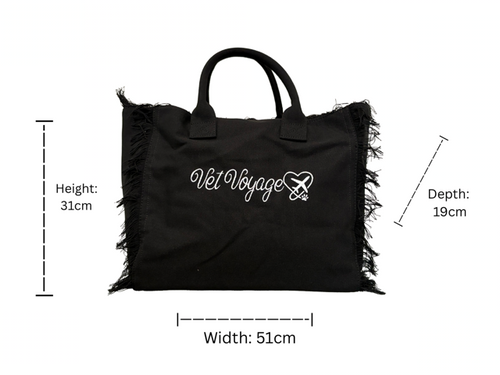 Tassel Tote Bag – Black